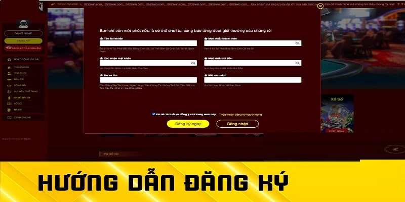 Biểu mẫu đăng ký 33WIN được cập nhật mới nhất